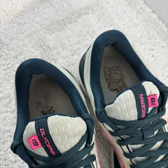 Brooks Glycerin 19 Gray Green Pink Womens US Size 9.5 1203431B110 Running Shoes - Picture 12 of 13